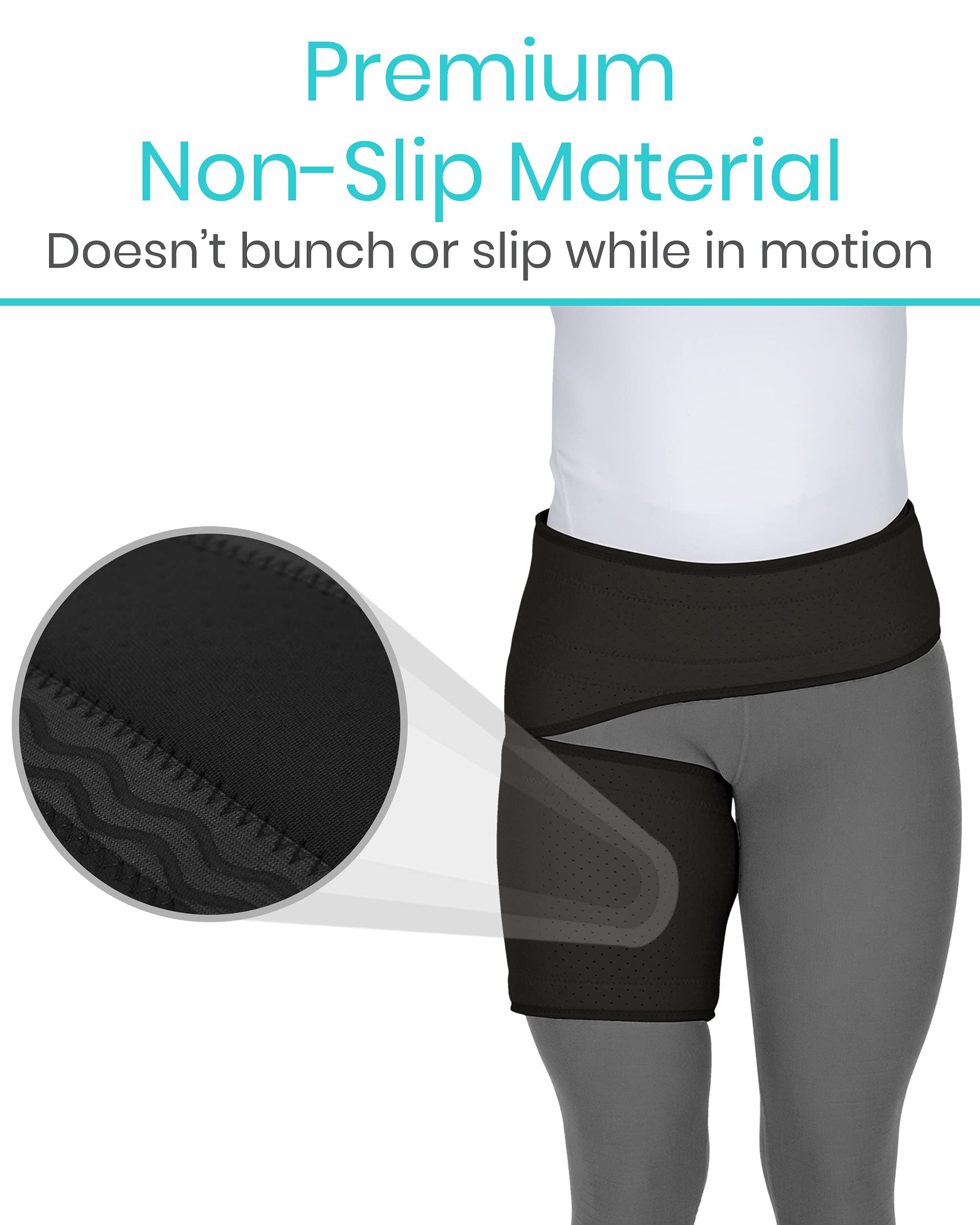 Vive Groin Support Adjustable Compression Wrap for Men and Women