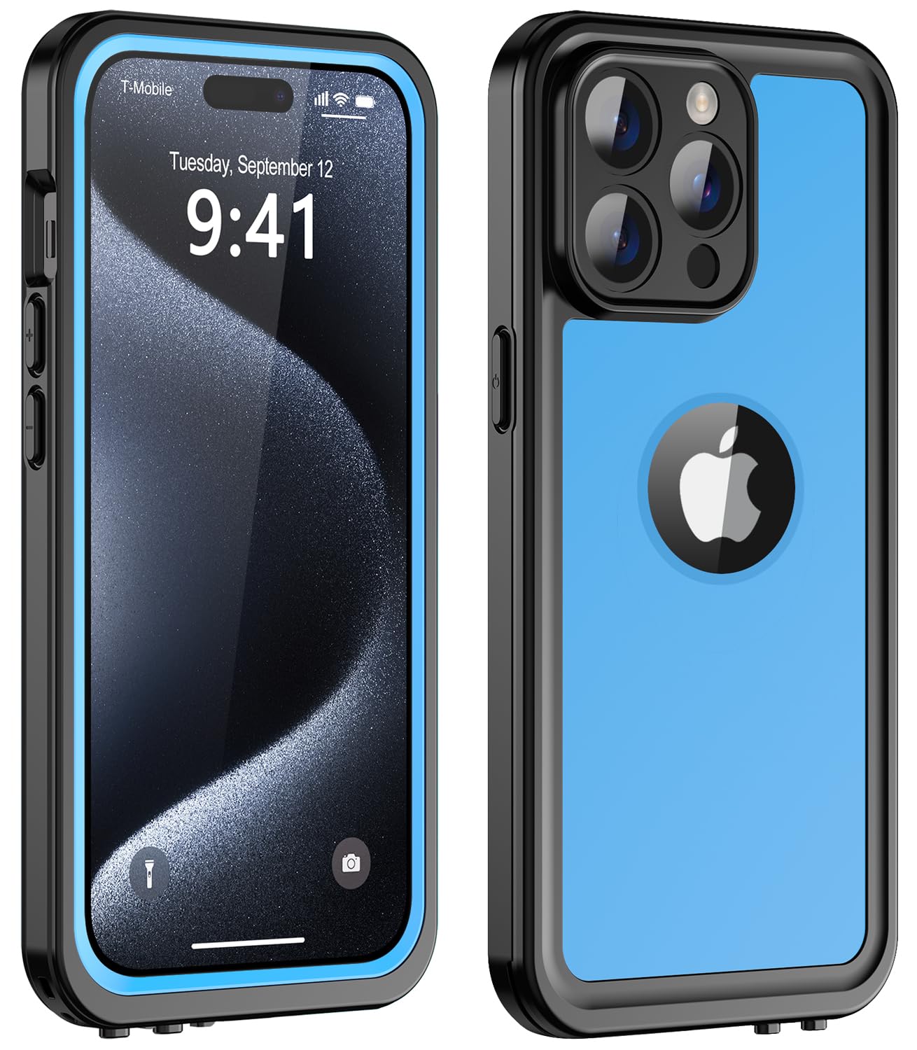 Protebox for iPhone 15 Pro Waterproof Case with Built-in Screen Protector, Full Body Protective Shockproof Dustproof IP68 ...