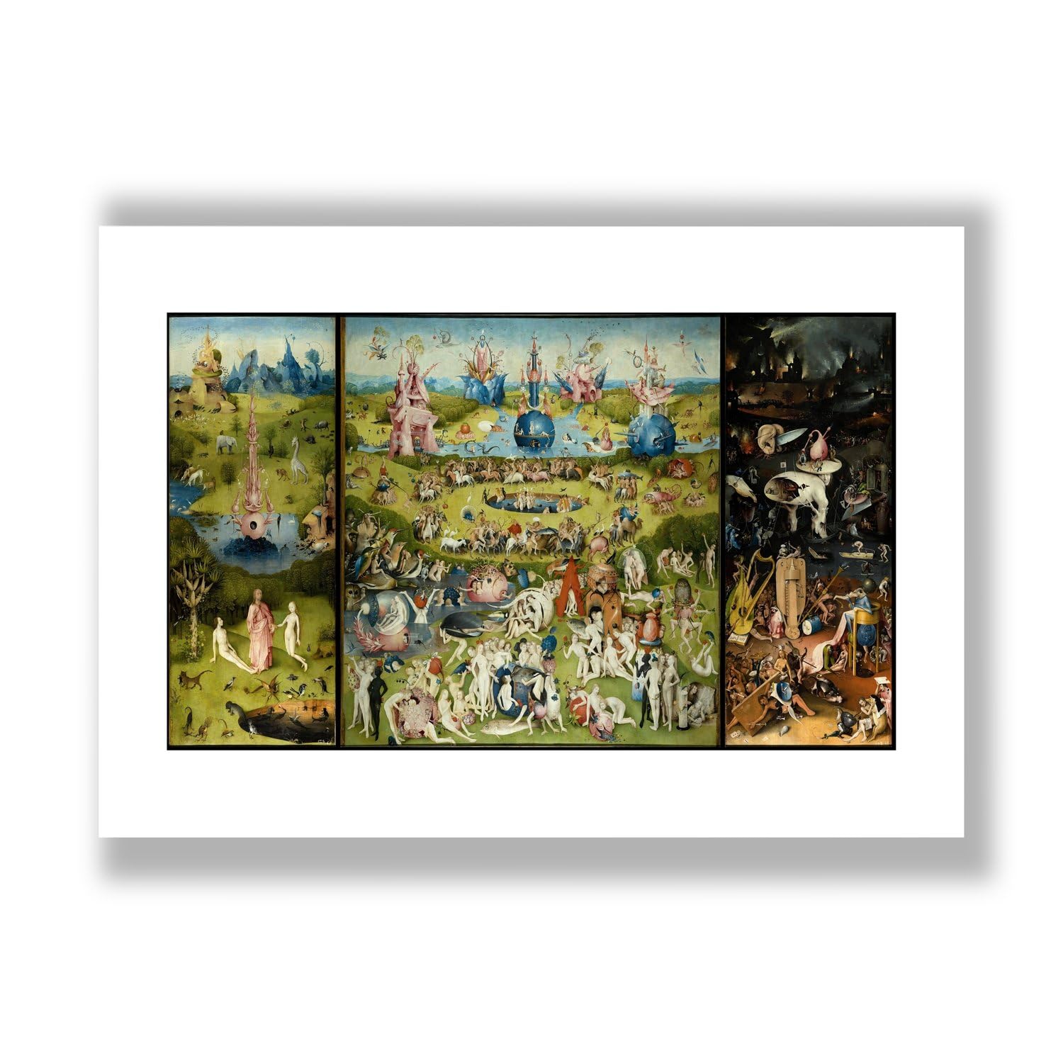 Le jardin des délices terrestres Bosch grand format poster art - 7