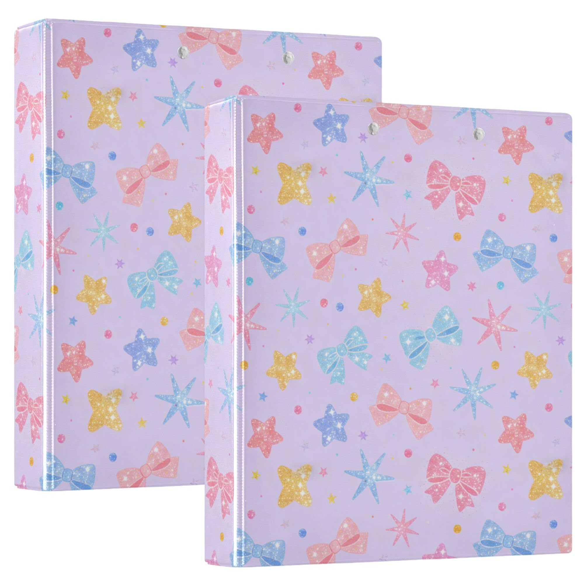 Raccoglitore a tre anelli da 2,5 cm e mezzo con tasche, confezione da 1/2 raccoglitori per studenti universitari con copertina rigida