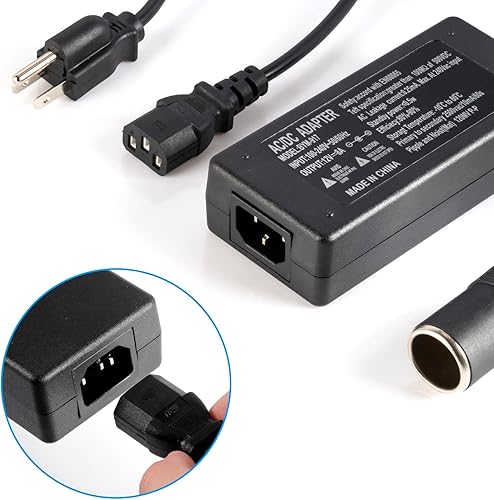 Miniatura 4 de SINGARO Convertidor de CA a CC, 110-240V a 12V 5A 60W Enchufe para encendedor de cigarrillos de coche, Adaptador de encendedor de cigarrillos