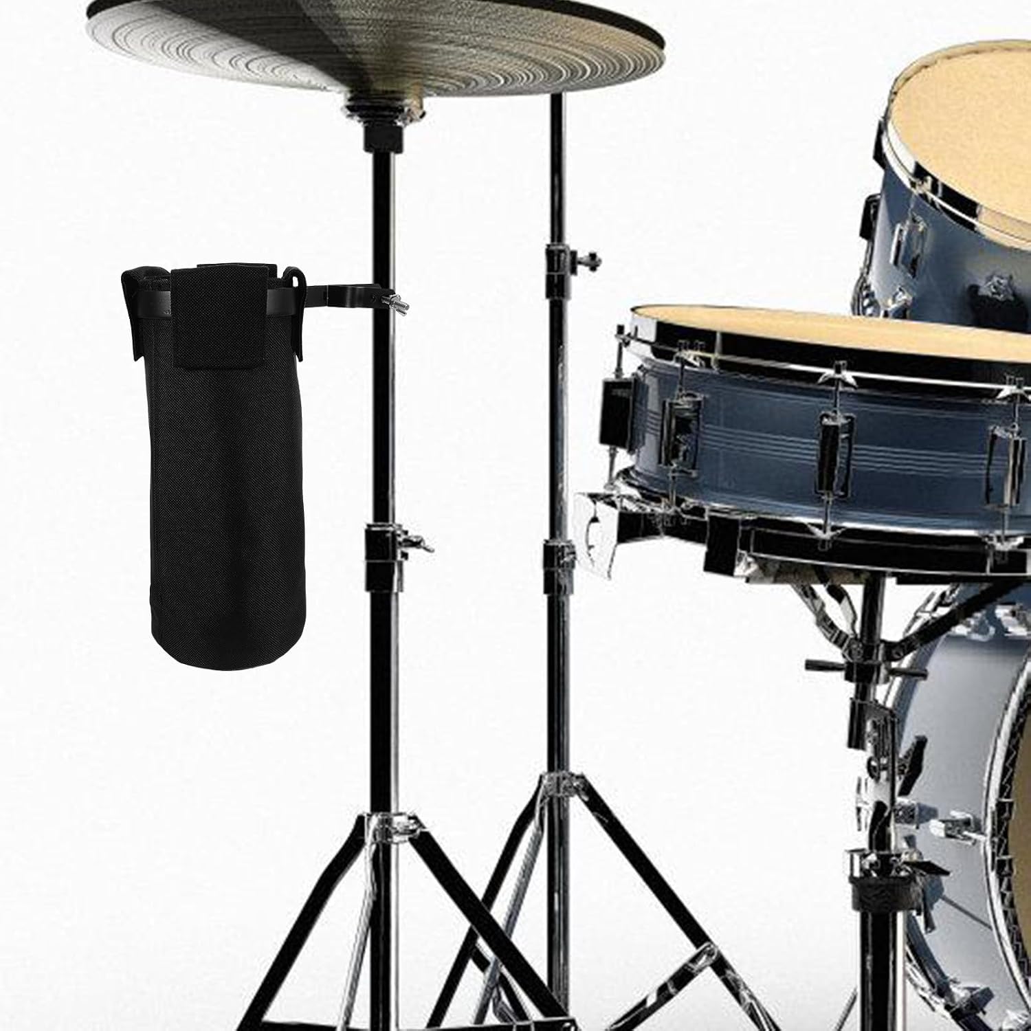 Professional Drum Stick Bag with Thick Oxford Sponge, Portable Black Drumstick Holder Pouch for Drummers, Sturdy Drumstick Storage Case Suitable for Music Practice and Travel