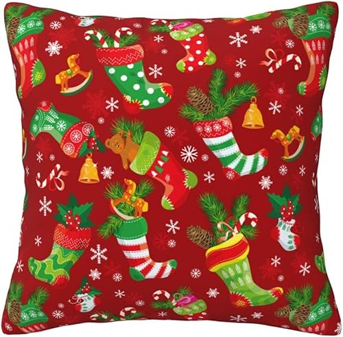 Miniatura 7 de Aimeryup Fundas de almohada de 12 x 12 pulgadas, decoración de Feliz Navidad, fundas de cojín decorativas para sala, fundas de almohada lindas para