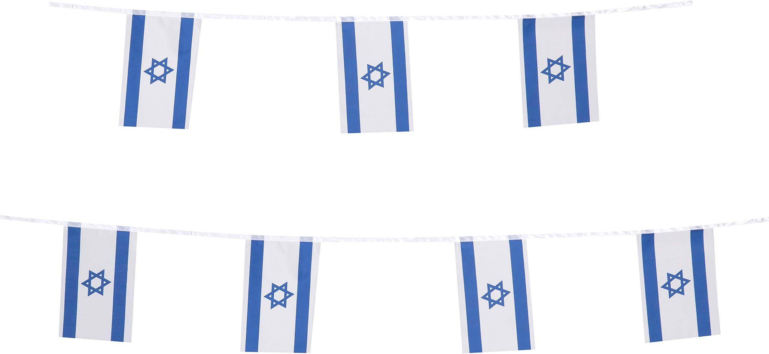 LoveVC Israel Flag Israeli Flag, 100 Feet Jewish Jerusalem Flag National Country World String Flags Banners,International Party Decorations Supplies for Olympics,Sports Clubs