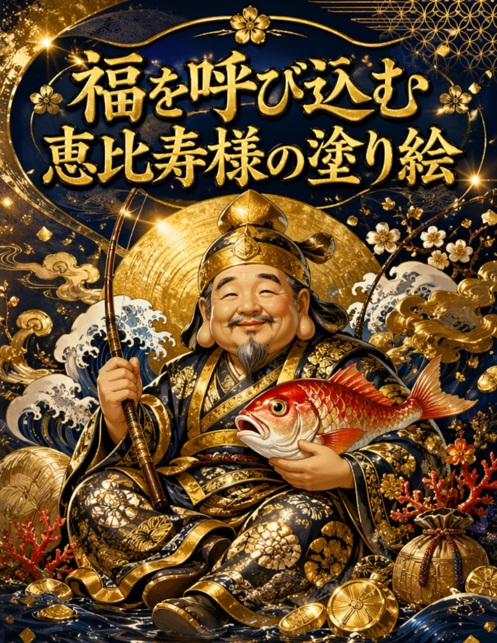 福を呼び込む恵比寿様の大人の塗り絵: 開運・金運・商売繁盛をテーマにした癒しの和風アート塗り絵集 (幸運を引き寄せる神秘ぬりえシリーズ)