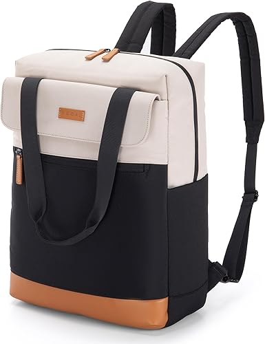 Mochila para laptop para mujer, resistente al agua, con múltiples compartimentos, adecuada para la universidad y viajes (FG6320 negro)
