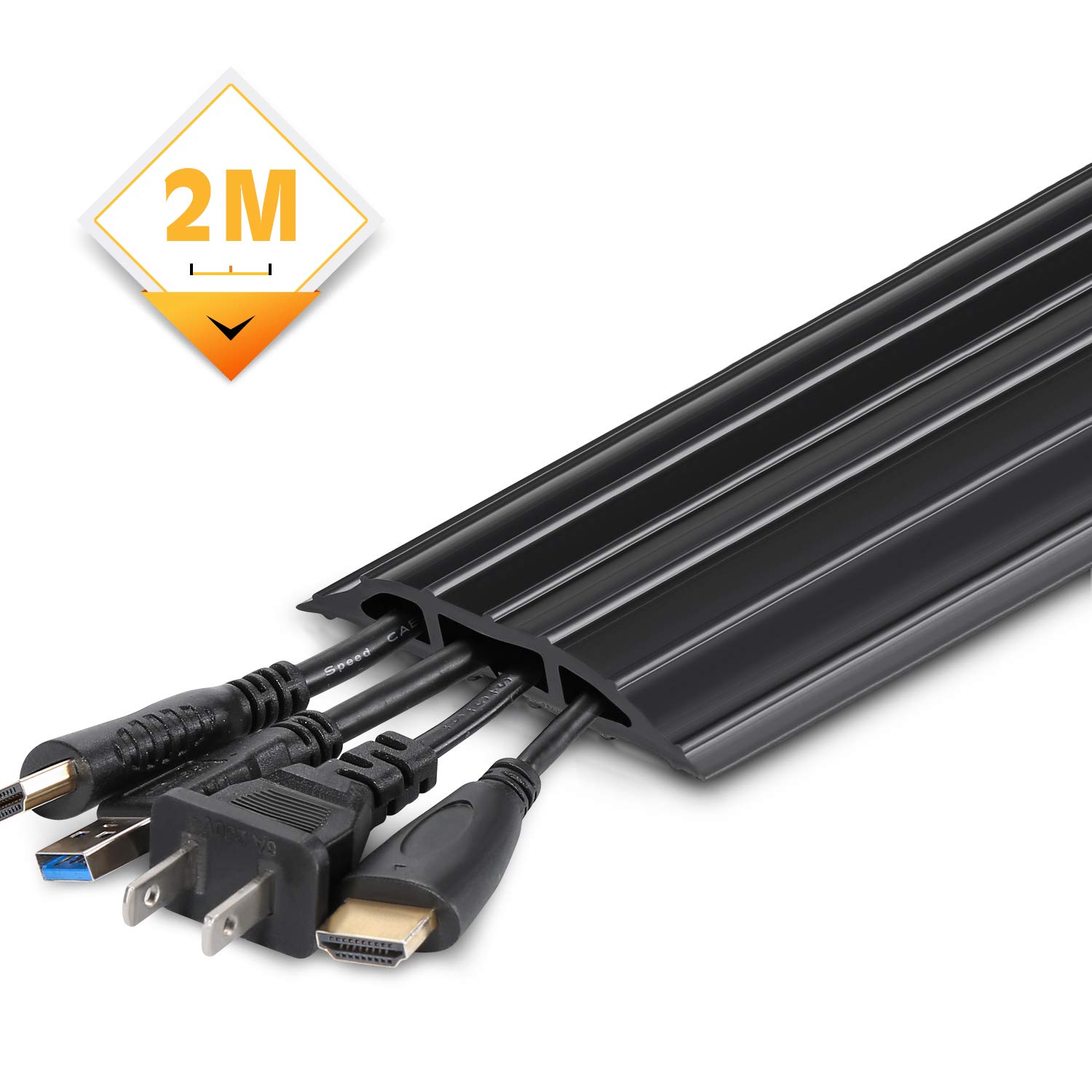 Amazon.co.jp: AGPTEK ケーブルカバー 2M Sサイズ モールセット