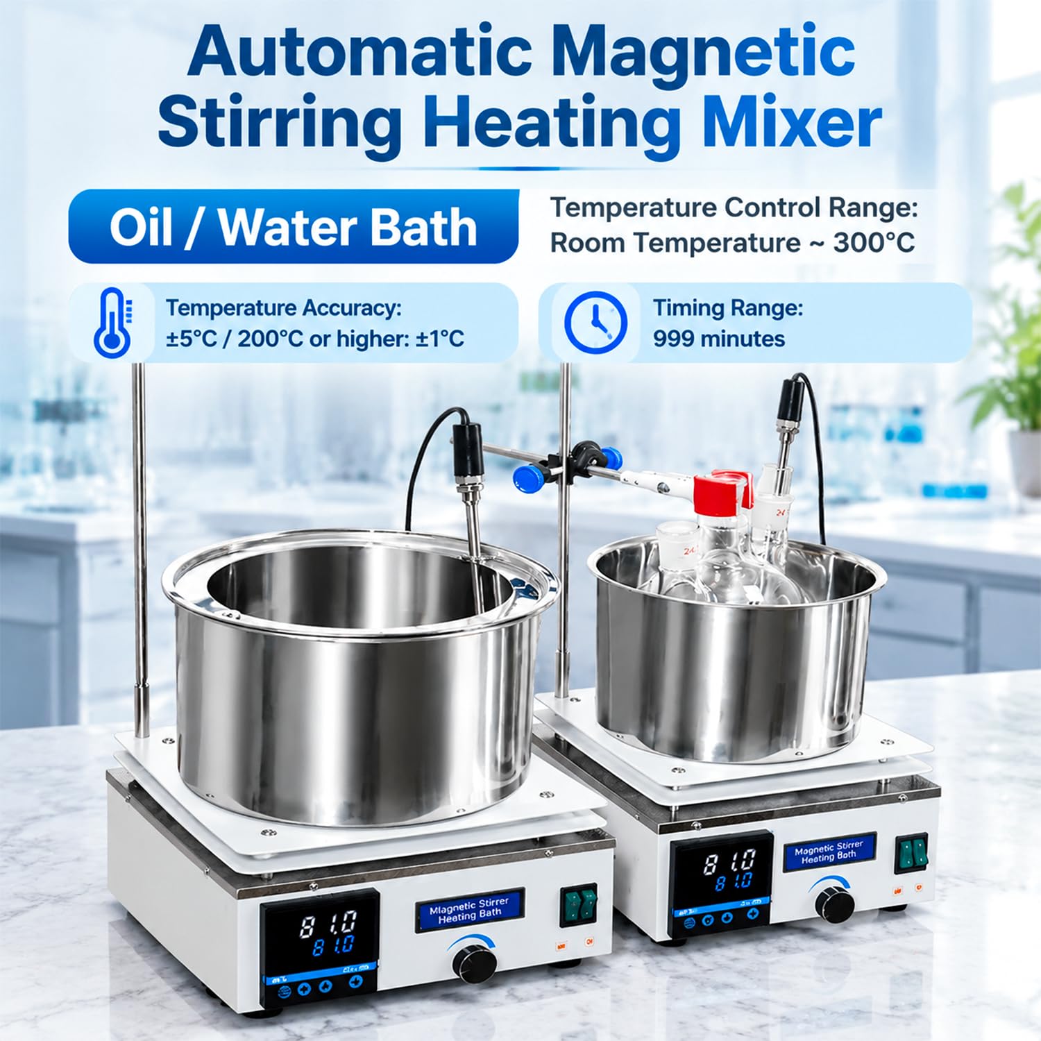 Riscaldatore da Laboratorio a Bagno d'Acqua/Olio con agitatore 5L