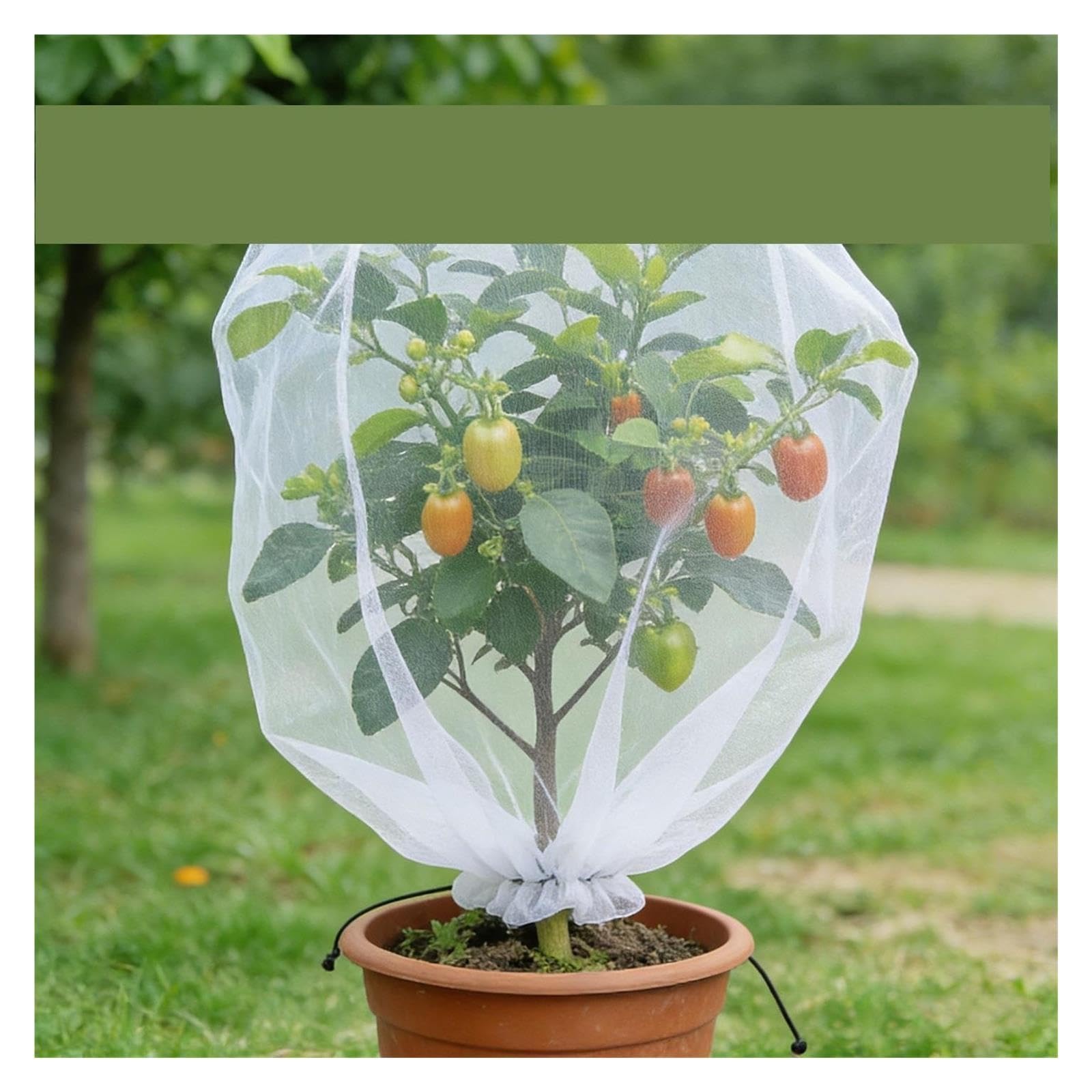 16pcs Insect-Proof Mesh Cover with Drawstring pour Plantes