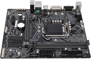 Asixxsix H410M S2 M ATX Computer Motherboard, PC Motherboard with PCI E 3 0, VGA DVI Output, 2 DDR4 DIMM Slots Fit for LGA 1200 10th Gen CPU Processors