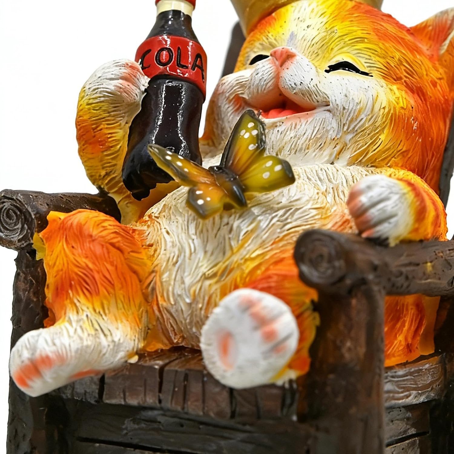 Enchanted Outdoor Figurine Lights - Waterproof Color Changing LED Sculpture | Solar-Powered Cat Yard Statues with Automatic Sensor | Vibrant Animal Sculpture for Lawn, Patio, and Pathway