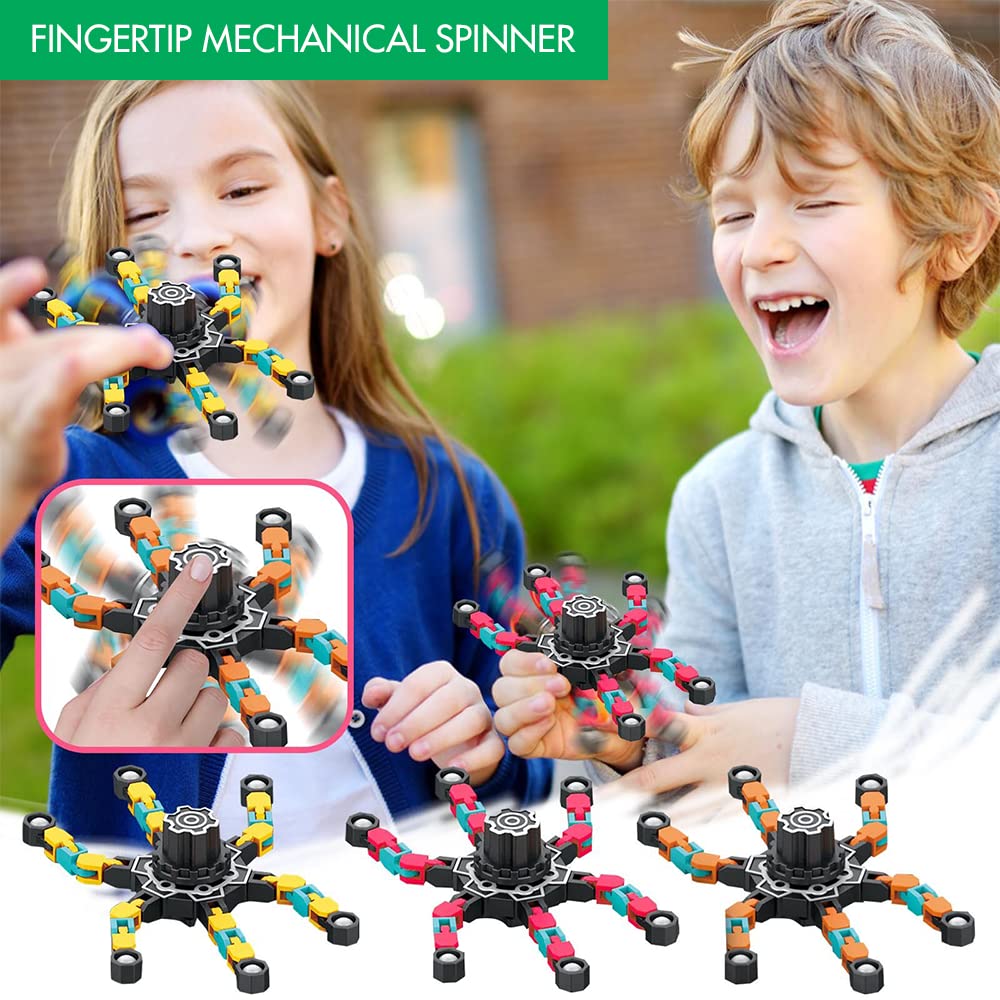 Spinner Toupie Transformable – Jouet Sensoriel Anti-stress En Spirale – Pour Adultes Et Enfants – Support Téléphone