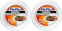 Vista 8 de Hefty Platos de espuma extra fuertes y profundos, redondos, blancos, 10.25 pulgadas, 15 unidades (paquete de 4)