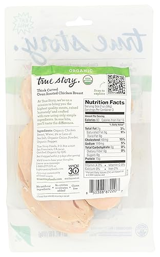 Miniatura 2 de True Story Foods Pollo tallado grueso orgánico, 6 oz