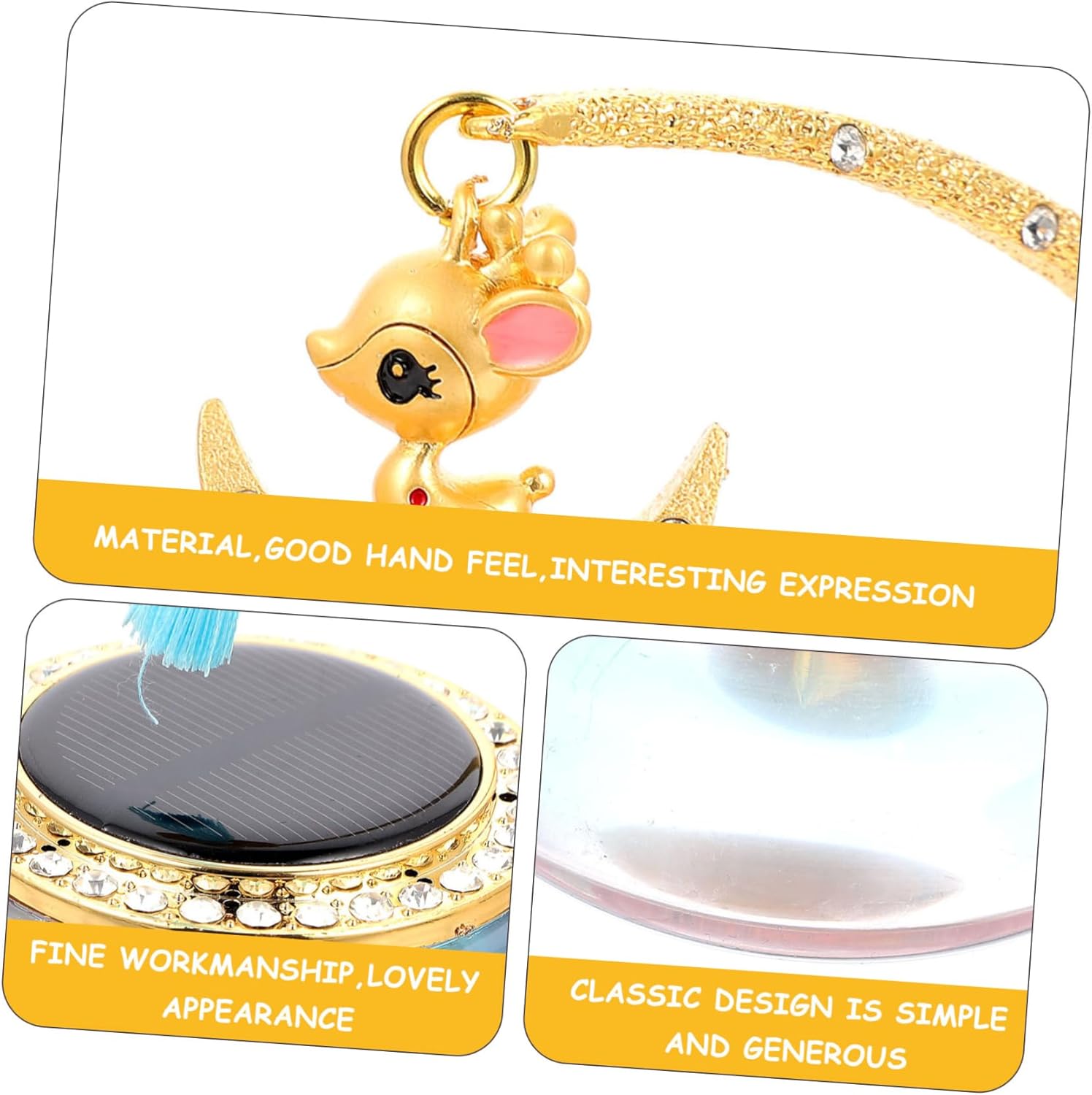 Car Aromatherapy Diffuser with Unique Design Solar-powered Vehicle Air Freshener Hanging Ornament for Interior Decor