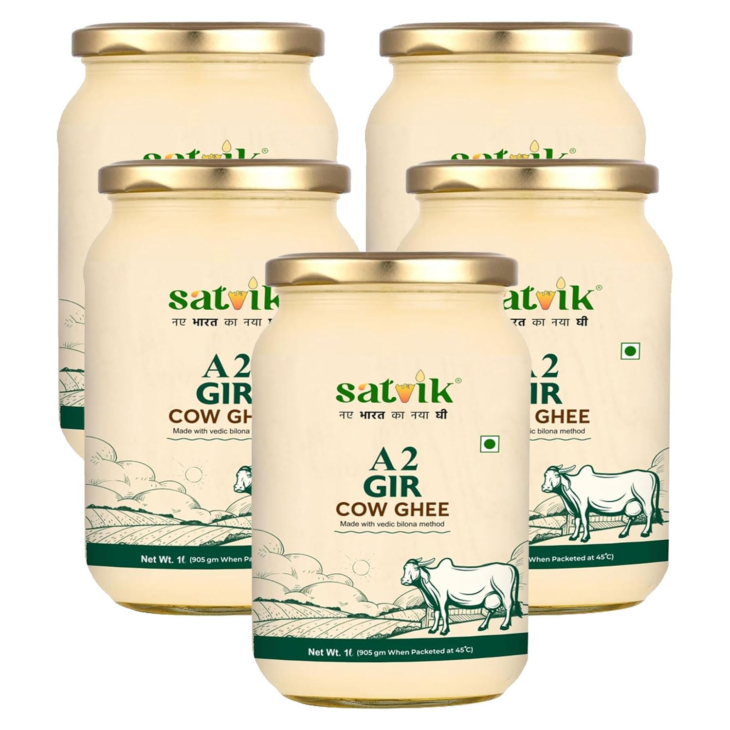 See full amazon price history chart for SATVIK PURE GHEE A2 Gir Cow Ghee 1 Litre Churned From Vedic Bilona Method Bilona Ghee A2 Cow Desi Ghee (Pack of 5) SATVIK PURE GHEE A2 Gir Cow Ghee 1 Litre Churned From Vedic Bilona Method Bilona Ghee A2 Cow Desi Ghee (Pack of 5) (B0DFY667SK) Amazon Price History, Amazon Price Tracker