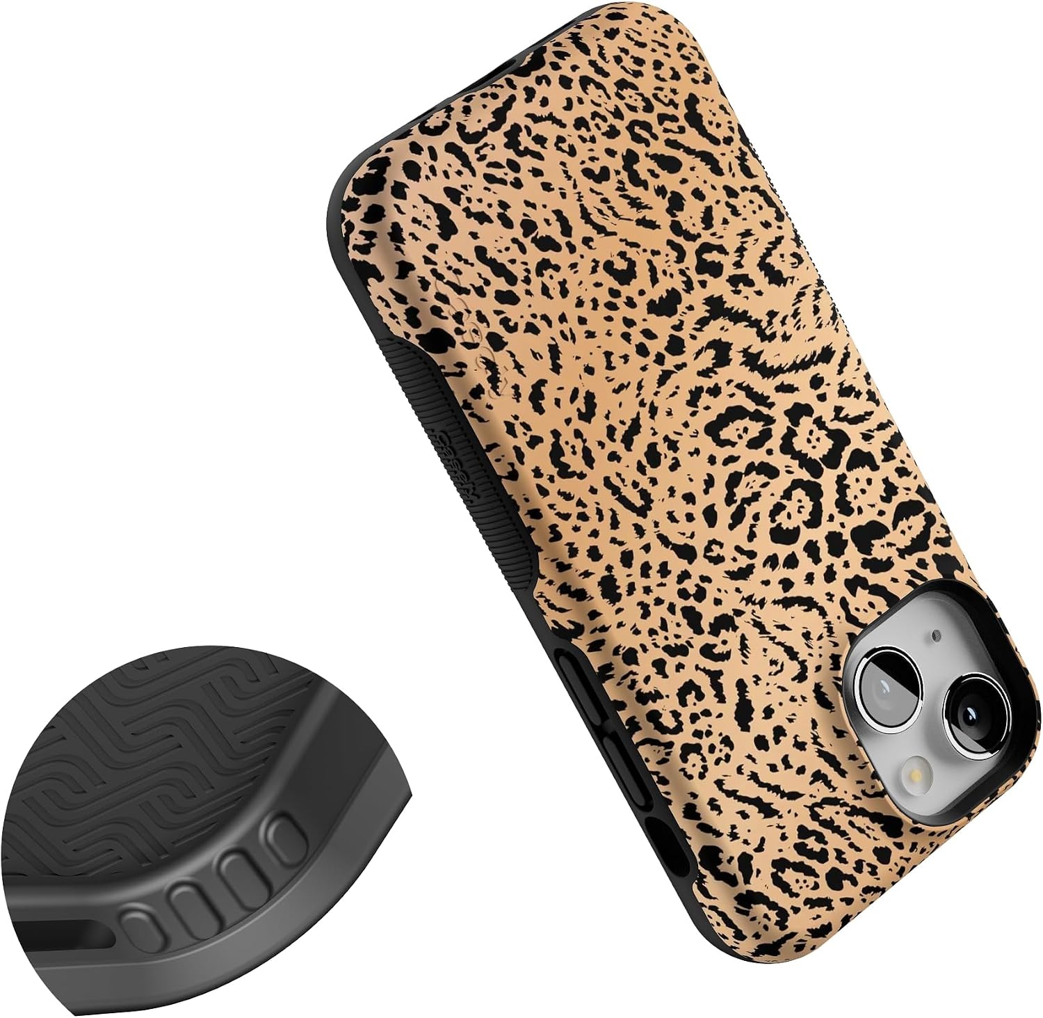 Casely iPhone 13 Mini Case | Born to Be Wild | Jaguar Print | Bold Protective Design | Compatible with MagSafe