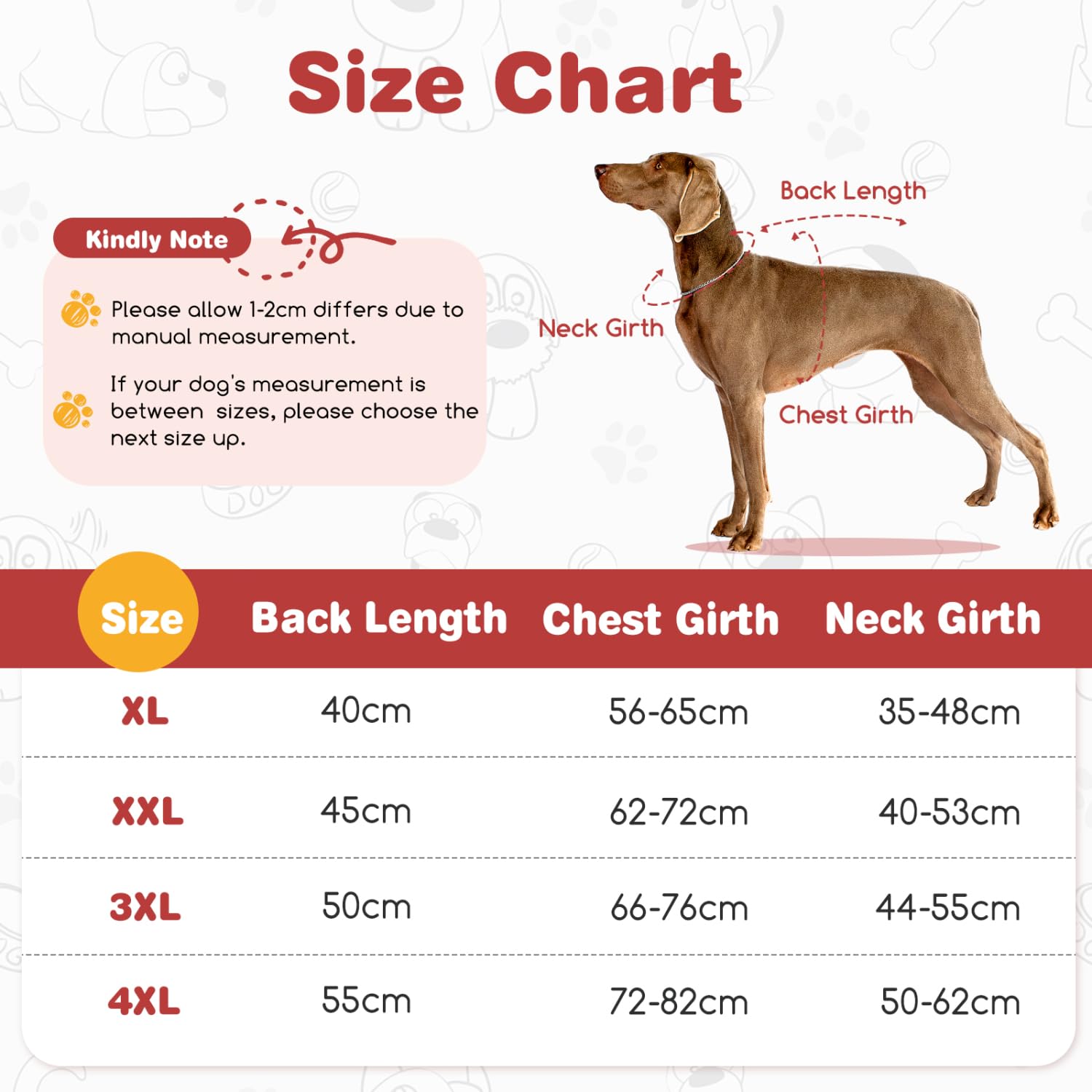 Nobleza Cappotti Invernale per Cani, Giubbotti Caldo per Cani, Cappottino Cane Impermeabile e Antivento, Abbigliamento per Cani Riflettente Vestiti per Cani di Taglia Media e Grande (Rosso, XXL)