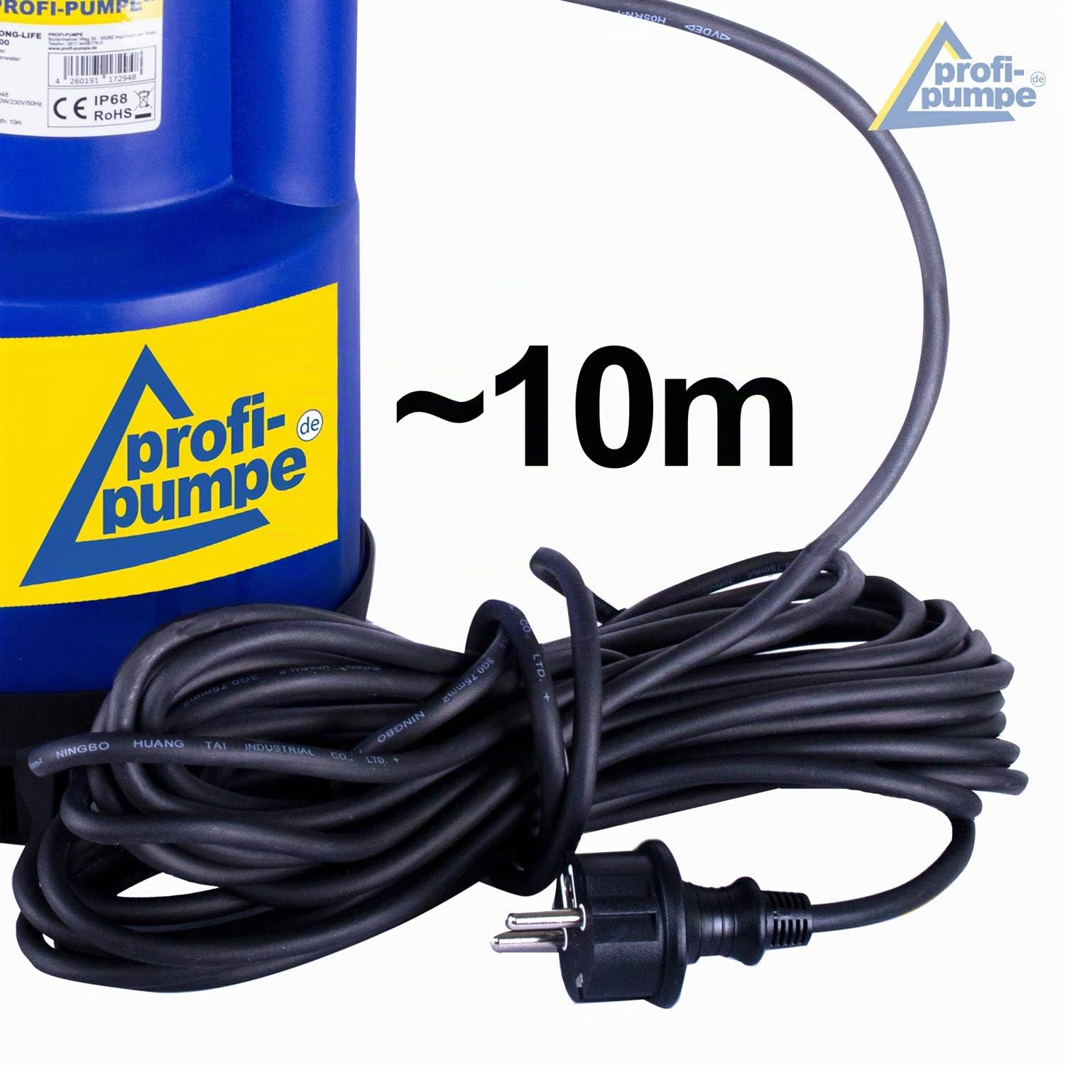 TAUCHPUMPE ZISTERNENPUMPE GARTENPUMPE KELLERPUMPE LONG-LIFE CLEAN-STAR 400 FLACHSAUGEND SCHACHTPUMPE für ZISTERNE, REGENTANK, REGENSPEICHER