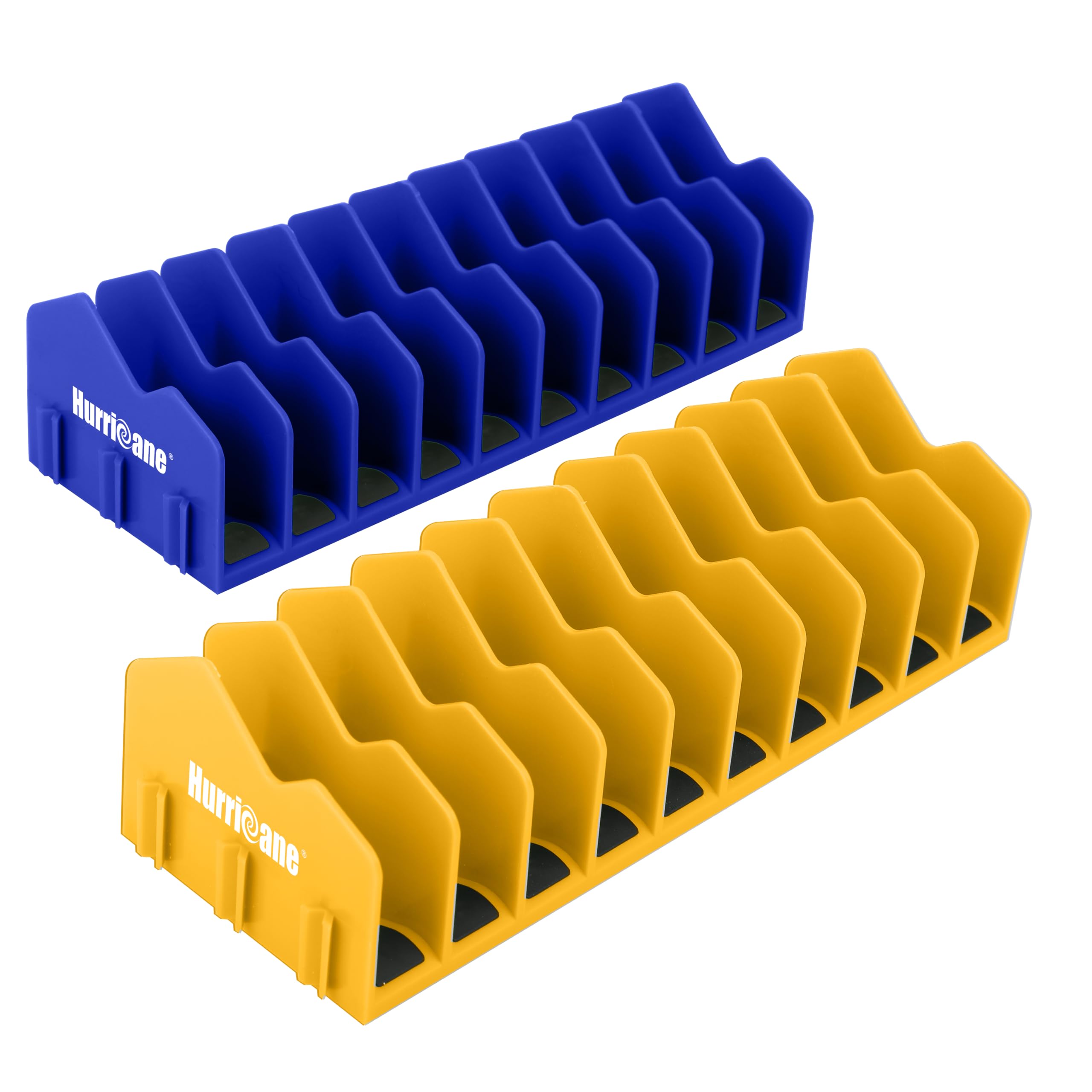 HURRICANE Pliers Organizer Rack, Pliers Cutters Organizer with Non-Slip Rubber Base, Keep Tools Organized in Drawers, 2 Pack, Extendable Design, Fit 3'H Drawers and More(Yellow and Blue)