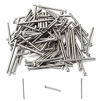 Vista 46 de MroMax 30 tornillos de máquina Phillips de cabeza plana M2 x 0.197 in, acero inoxidable 304 18-8, rosca completa, tornillos de cabeza cruzada gris