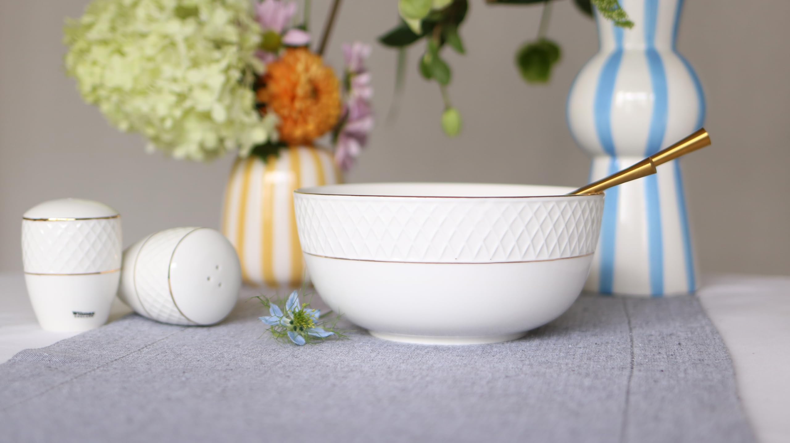 Wilmax - Cuencos para ensalada (6 unidades, diámetro de 18 cm, porcelana, cuenco blanco, 1300 ml, para aperitivos, ensaladas, elegante y resistente a los arañazos, ideal como regalo)