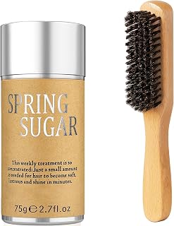 Slick Back Hair Brush & Hair Wax Stick Set for Slick Back – Boar Bristle Hair Brush for Sleek, Control, Flyaways & Baby Hairs – Slick Back Brush for Women, Dancer, Cheer