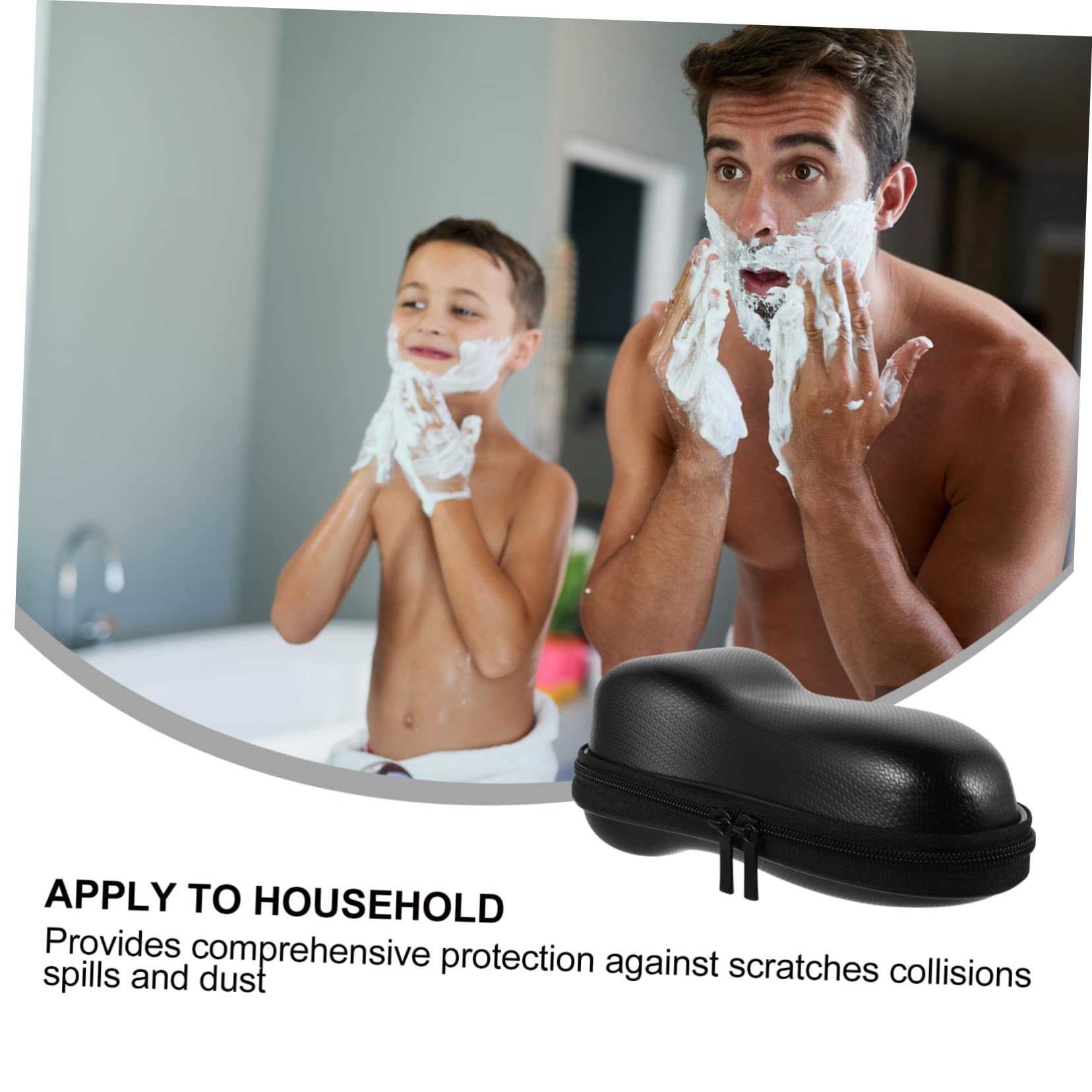 PartyKindom Electric Razor Case Eva Protective Travel Storage Bag for Men Durable Shaver Organizer with Zipper Design Lightweight and Shock for Camping Hiking Business Trips