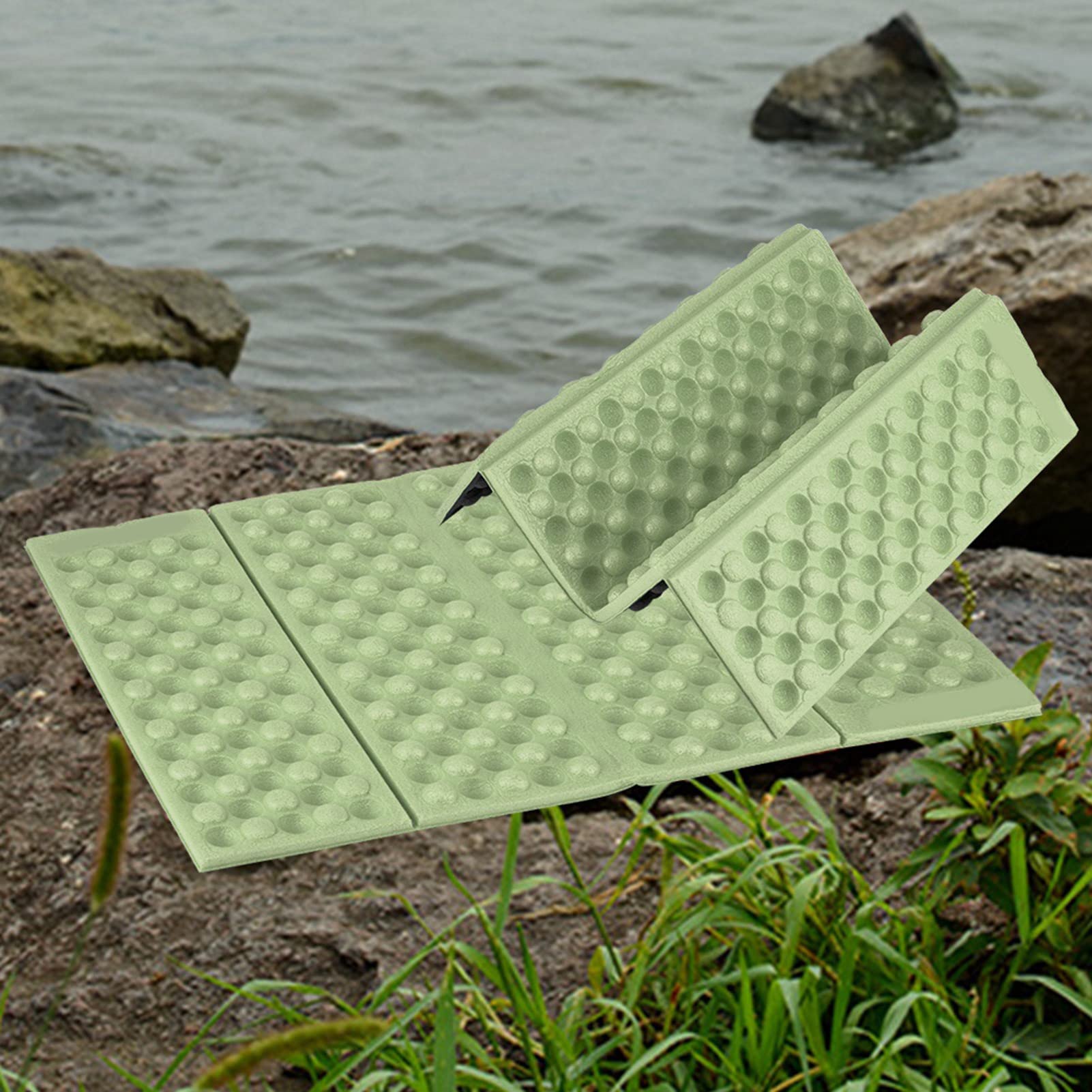 Qqmora Foam Camping Seat Economical Breathable Foldable Cushion Seat,for Outdoors (#3),Camping mat, Bed