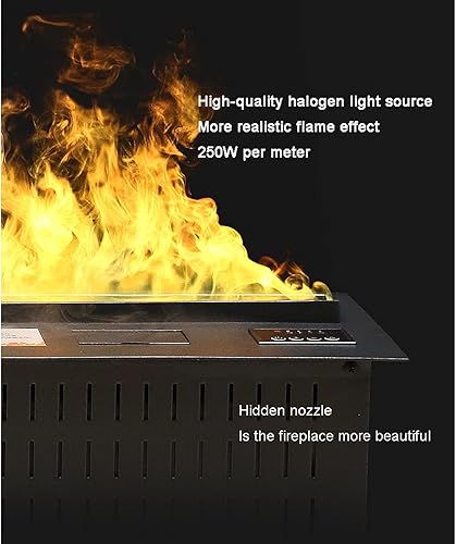 Miniatura 4 de Chimenea electrónica para decoración de chimenea eléctrica empotrada de 39 pulgadas, botón de pantalla de chimenea eléctrica y tamaño de llama