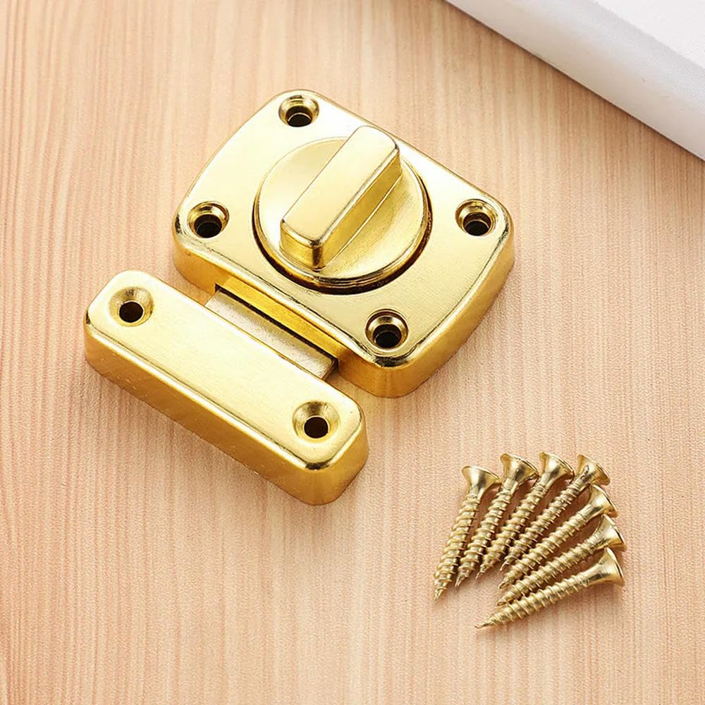 Door Lock, Zinc Alloy Gate Lock Door Latch for Sliding Door, Toilet, Gate, Hotel Bathroom Multicolor(Large Size E)