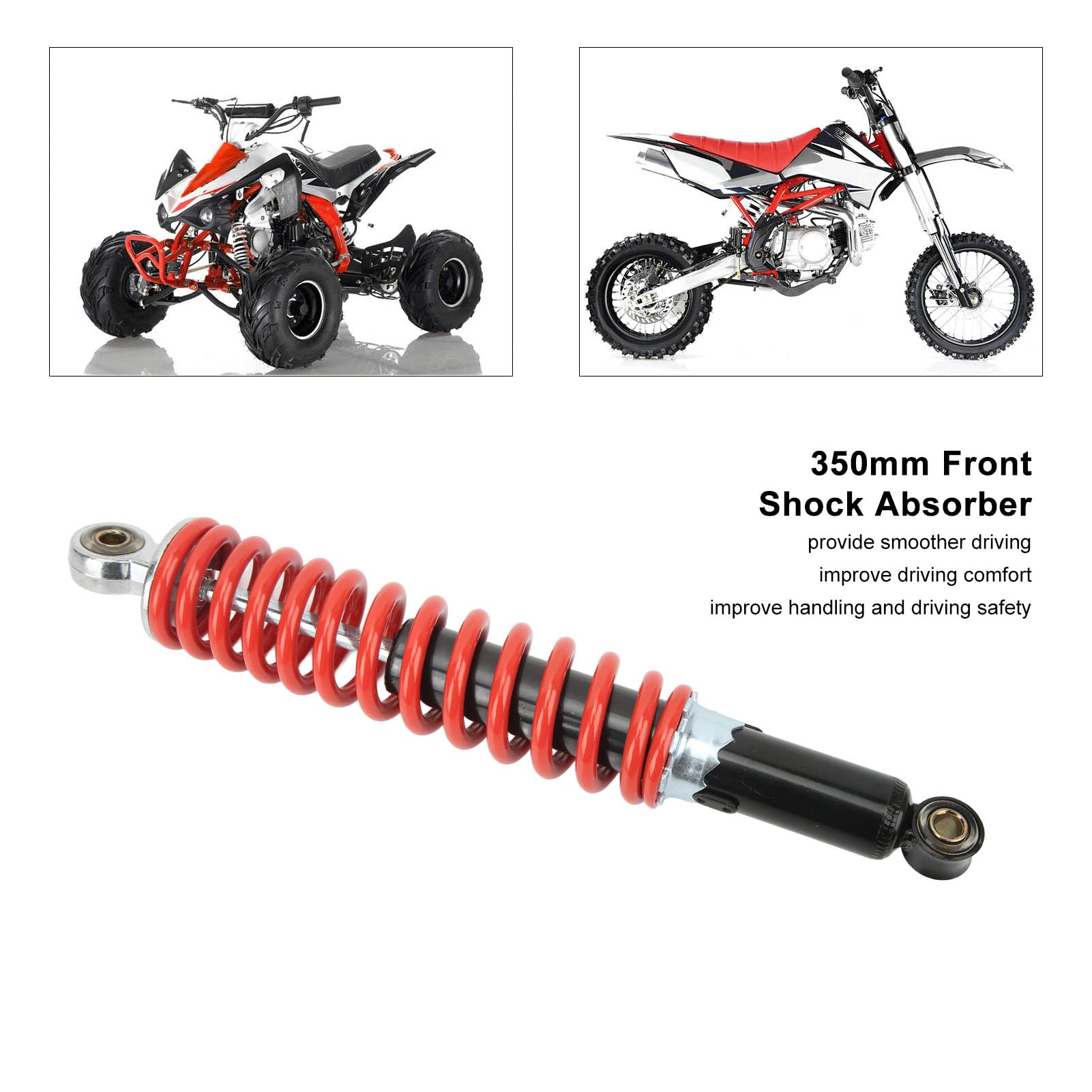 Ammortizzatore Moto 330 Mm In Lega Alluminio CNC - Regolabile Per PIT QUAD, DIRT BIKE, GO KART