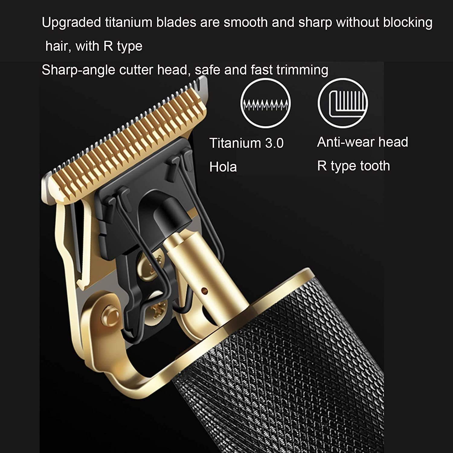 Clippers per Capelli 9000rpm Clippers Pesanti Cordless per Uomo Tranquillo per Capelli Transmers Macchina per depilazione Ricaricabile con 4 pettini Guida