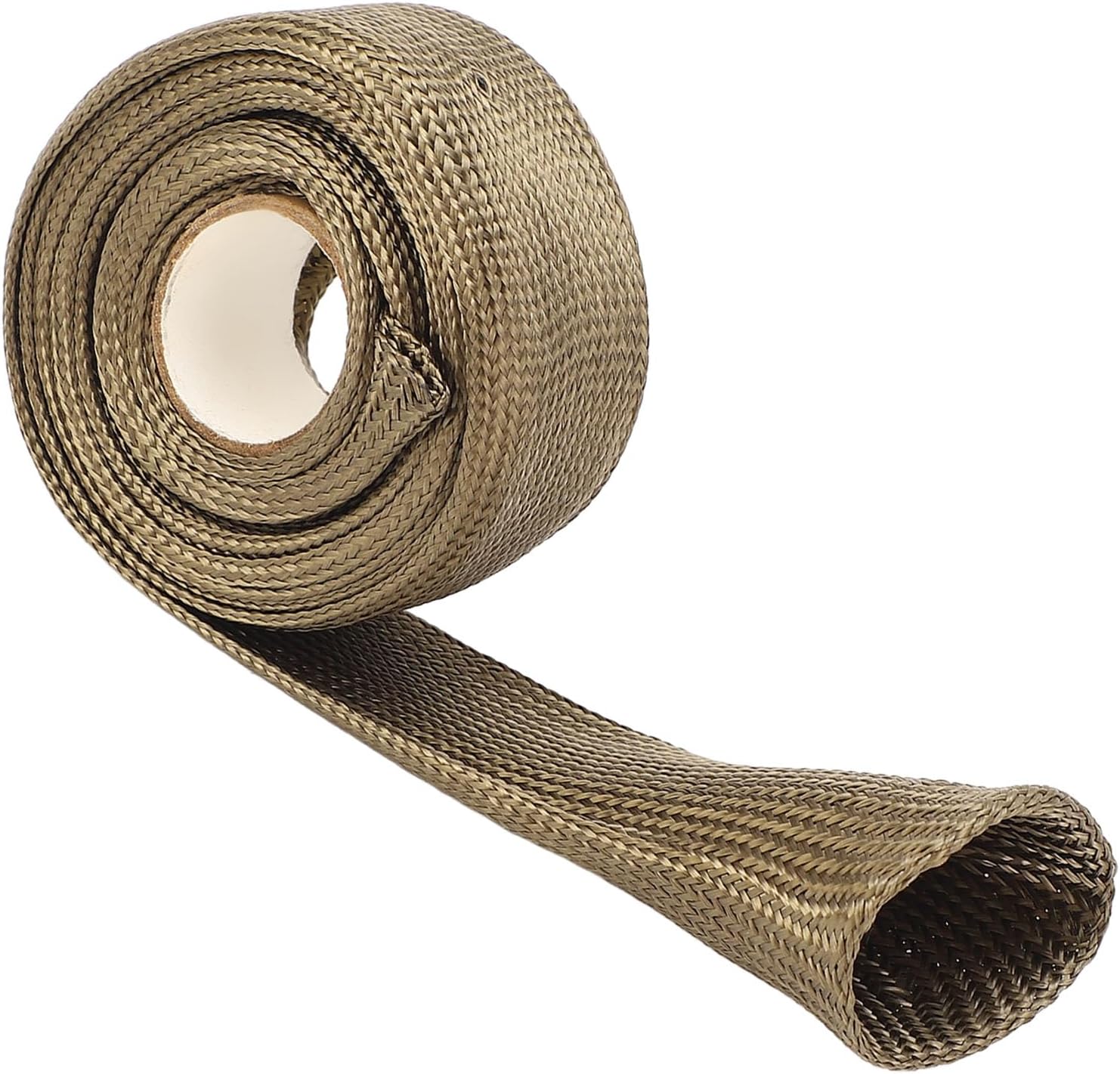 Automotive Heat Sleeve, Basalt Fiber Fuel Line Cover Protector, High Temperature Up to 900°C, Flame Retardant Wire Hose for Car Engine Protection
