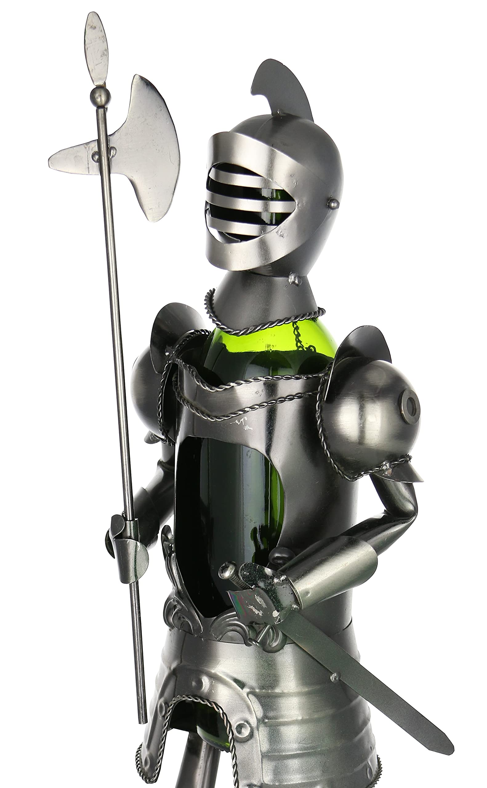 Handmade Medieval Knight in Armor Wine Bottle Holder