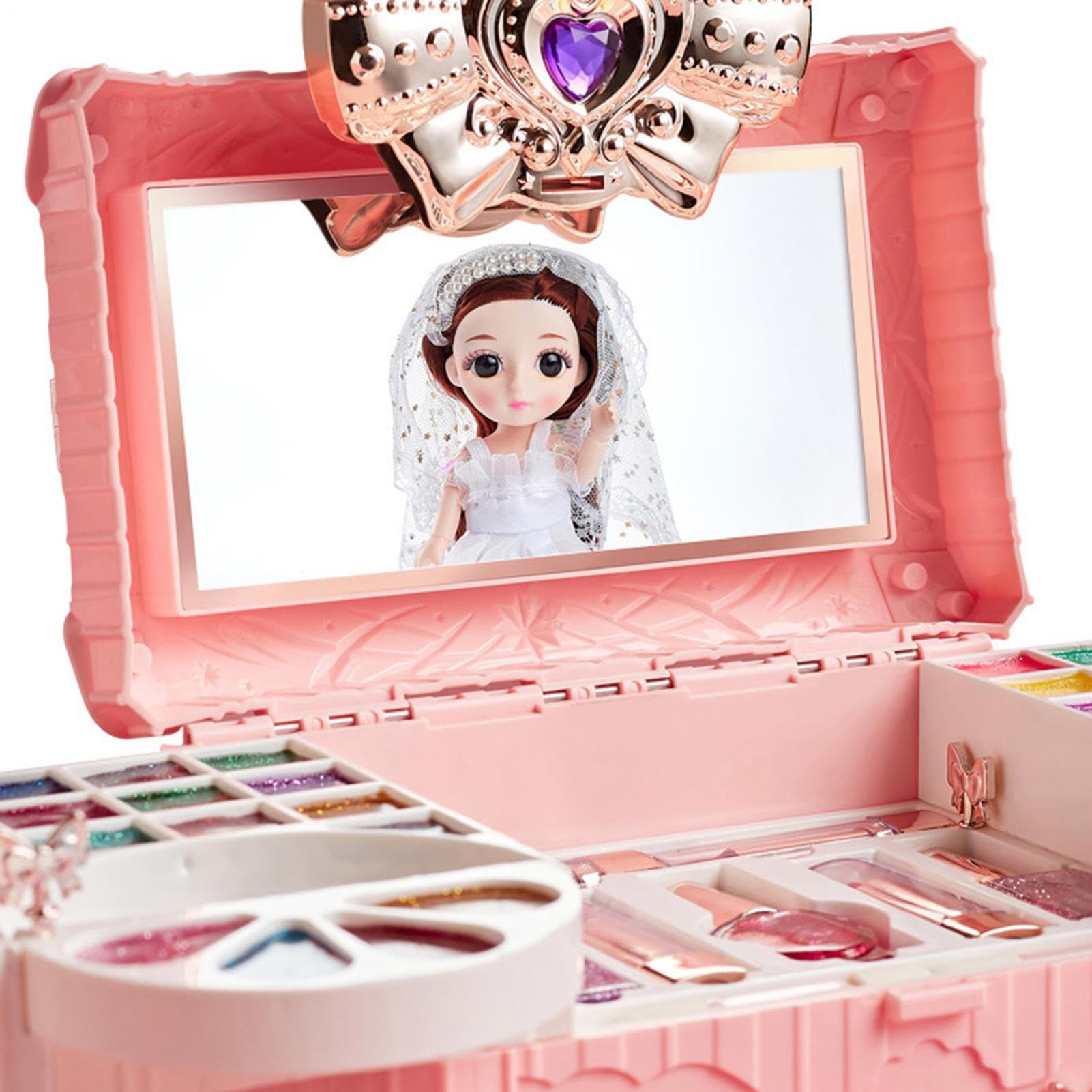 Zestaw Do Zabawy W Makijaż Edukacyjna | Dla Dziewczynek Zestaw Makijażu Dla Dziewczynek 3-10 Lat Na Przebieranie Przyjęcie Cosplay Święta