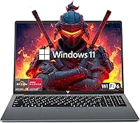 KAIGERR Laptop para jogos, laptops com AMD Ryzen 4300U (até 3,7 GHz), laptop SSD DDR4 de 16 GB de 512 GB, laptop Wind 11 de 16 polegadas, tela FHD 1920P, WiFi 6, USB 3.2, tipo_C