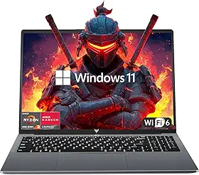 KAIGERR Laptop para jogos, laptops com AMD Ryzen 4300U (até 3,7 GHz), laptop SSD DDR4 de 16 GB de 512 GB, laptop Wind 11 de 16 polegadas, tela FHD 1920P, WiFi 6, USB 3.2, tipo_C