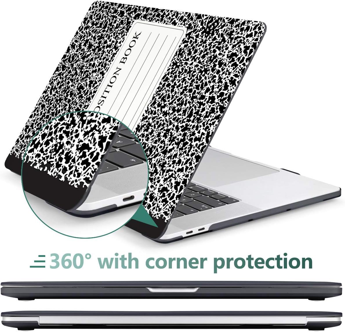DONGKE for MacBook Pro 16 inch Case 2020 2019 Model A2141, Plastic Hard Shell Case Cover Only Compatible with MacBook Pro 16 inch with Retina Display & Touch Bar Fits Touch ID, Composition Book