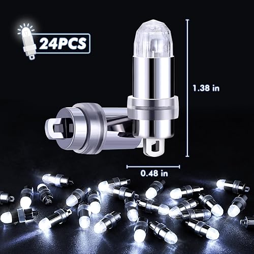 Miniatura 30 de 30 luces LED de fiesta con pilas, iluminación de temporada para globos, linternas de papel, impermeables, color blanco cálido