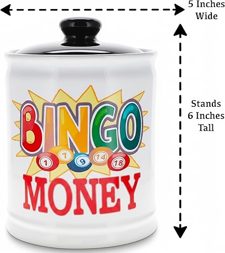 Miniatura 4 de Cottage Creek Bingo Money Piggy Bank, Bingo Game Candy Jar, Bingo Gifts Grandma