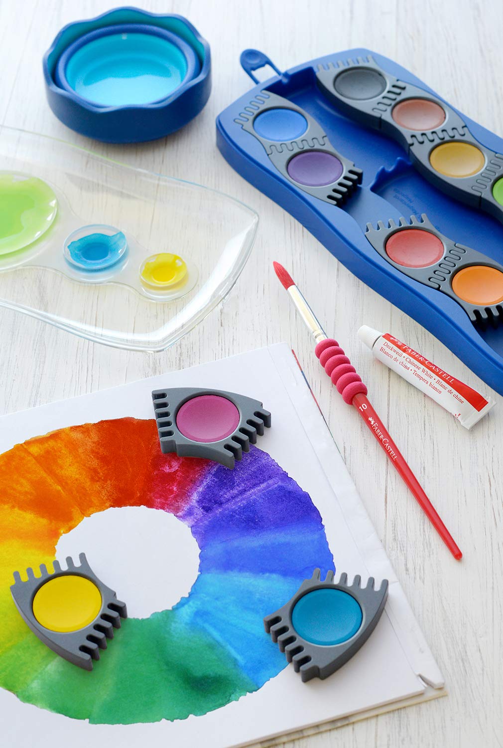 Pennello Rotondo Faber-Castell Misura 8 - Setole Sintetiche Per Acquerello E Tecniche Pittura - Foto 6