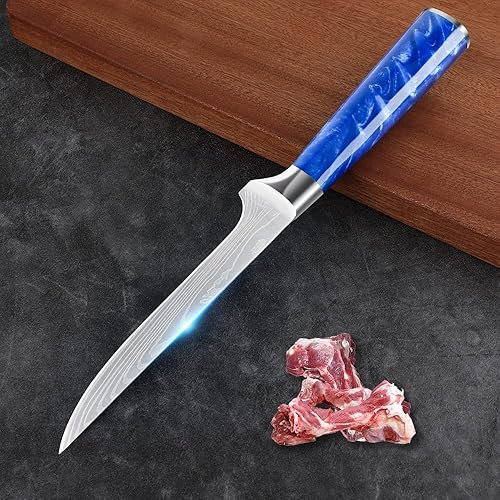 Fseoot Cuchillo de deshuesar japonés de acero inoxidable de alto carbono cuchillo profesional de cocina para carne pescado aves de corral pollo con
