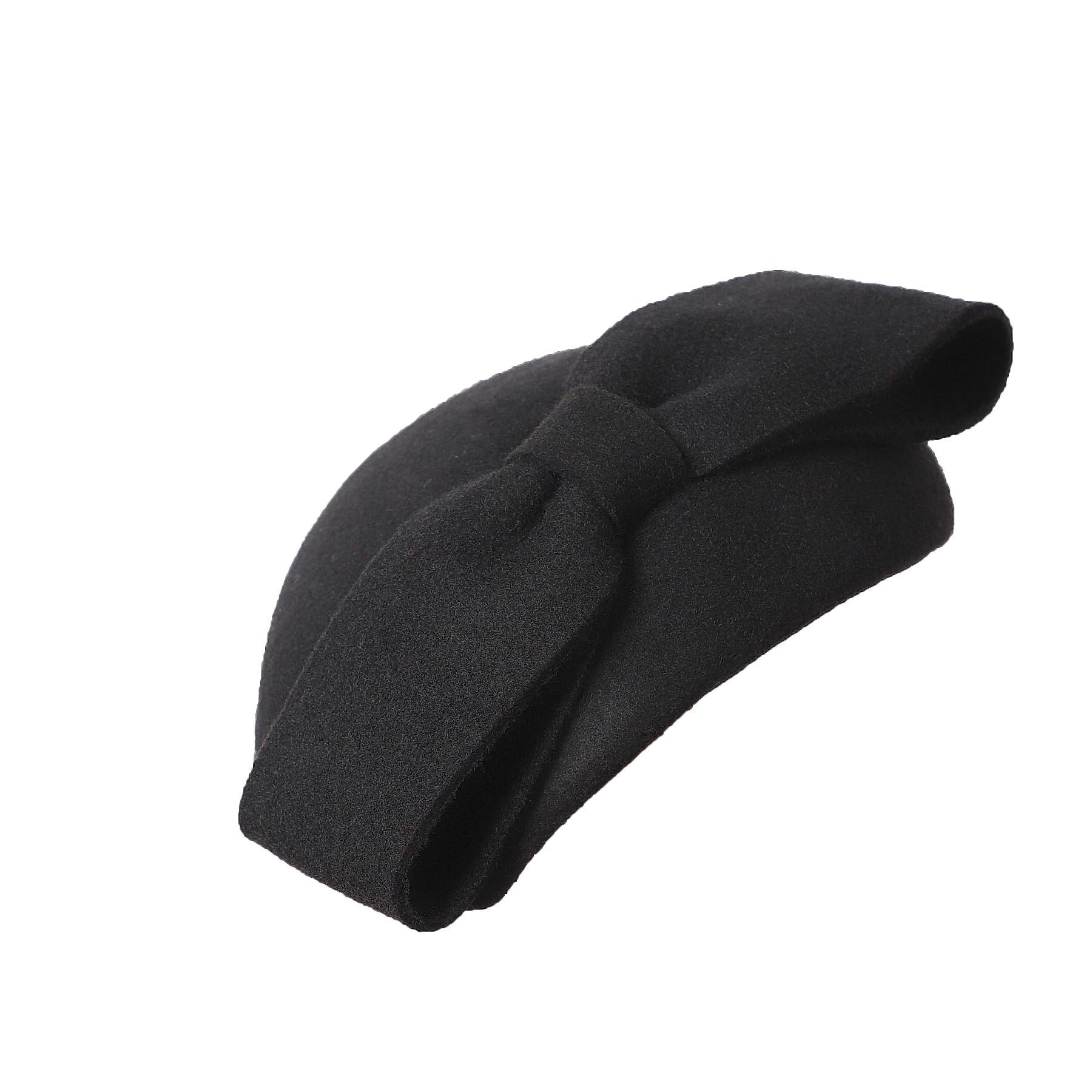 F Fadves Women's Black Wool Felt Fascinator Winter Pillbox Hat Bowknot Kentucky Derby Fedoras