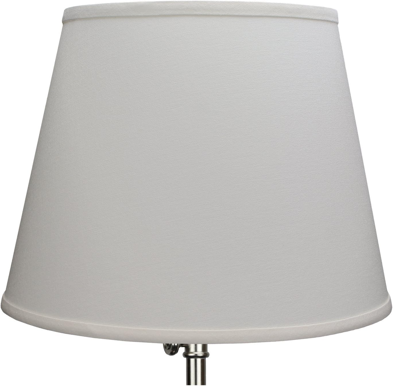 FenchelShades.com Lampshade 9" Top Diameter x 13" Bottom Diameter x 10" Slant Height with Washer (Spider) Attachment for Lamps with a Harp (Linen Cream)