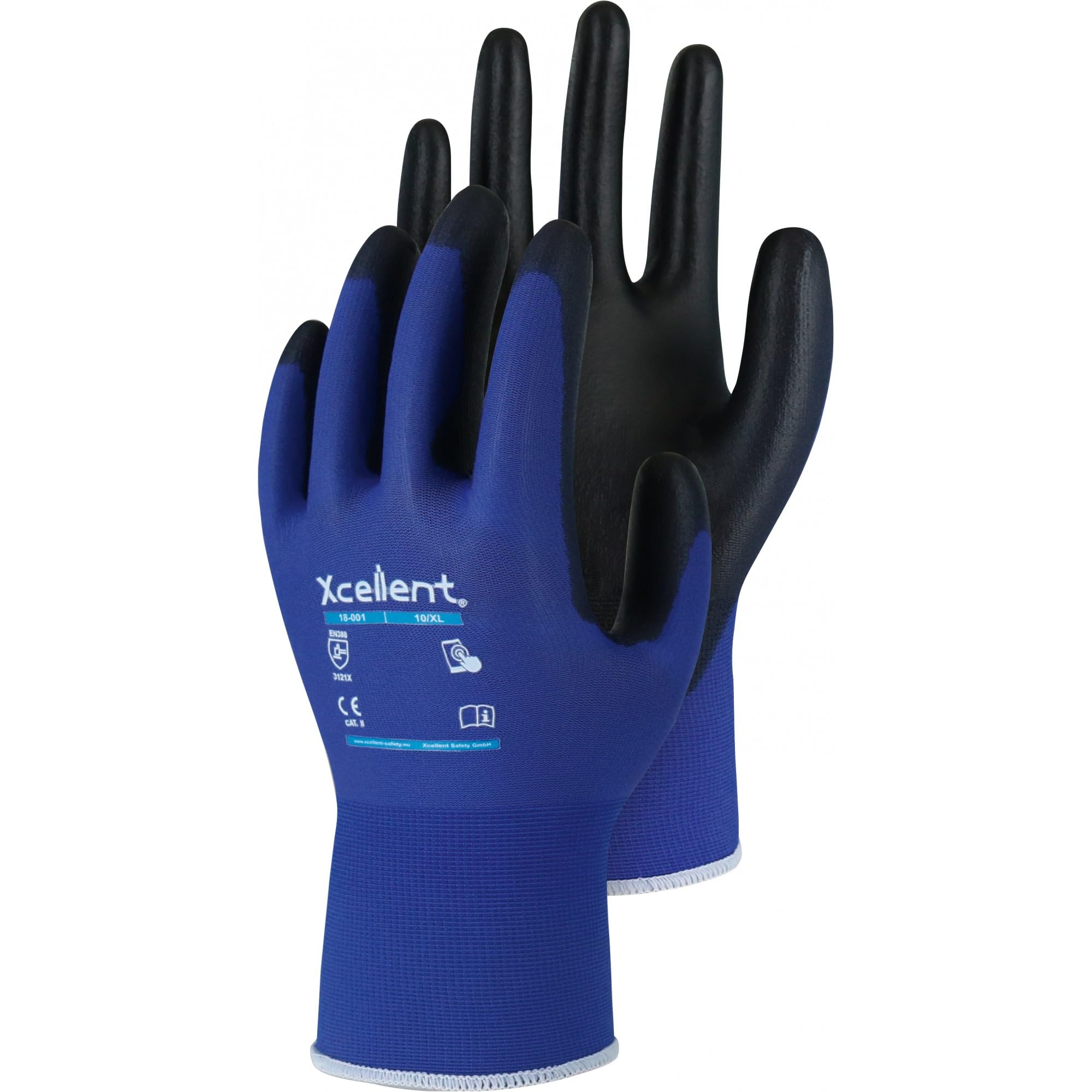 TRIUSO Nylon Handschuhe mit PU Beschichtung Größe 10 Gewerbe, Industrie & Wissenschaft