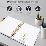 Les carnets Spiral Journal pour le travail, 300 Pages 5 Sujet Notebook College Règle avec les séparateurs & Tabs, Journal des notes pour les étudiantes Note-Takeing et Organisateur (Navy Marble, B5(8 po x 10 po))