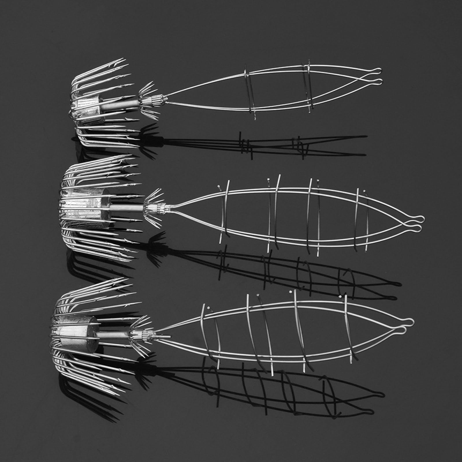 Due strati Squid Hook Doppio Ombrelli Jigs Gancio Pesca Attrezzatura 22/24/26 Artiglio Sharply Fish Hook Jigging Fish Hook