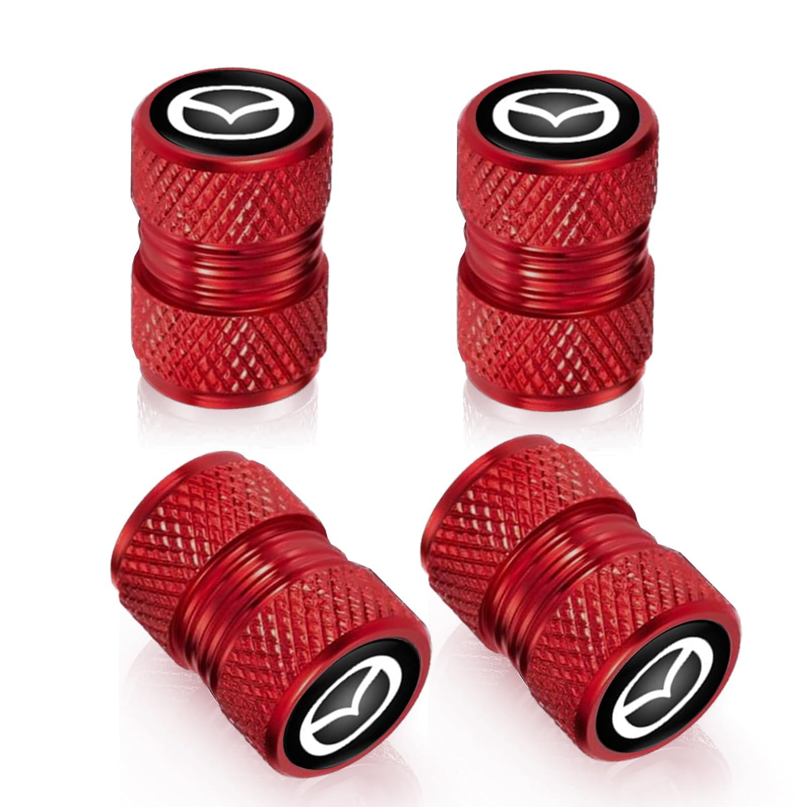 Tire Valve Stem Caps Valve Stem Caps for Mazda CX9 CX-5 CX-7 CX-8 RX7 RX8 A8 MX6 R3 M2 M3 M5 M6 MX5 Tire Caps All Models Tire Valve Caps Decorative Accessories Tire Caps 4 Pack Red
