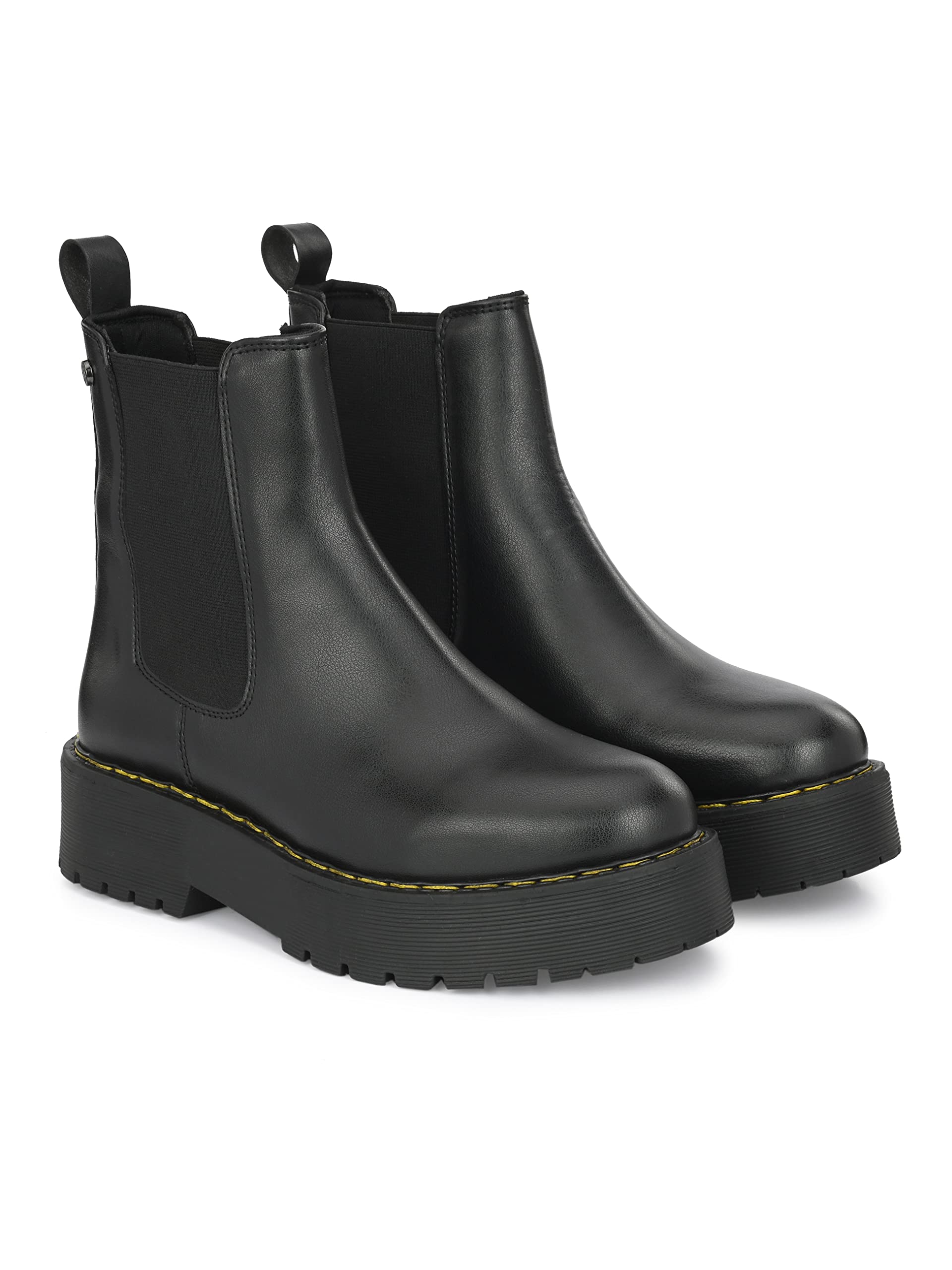 Delize Black Women’s Vegan Leather Chelsea Boots 63761-36 (B0BQYXGZVQ) Amazon Price History, Amazon Price Tracker